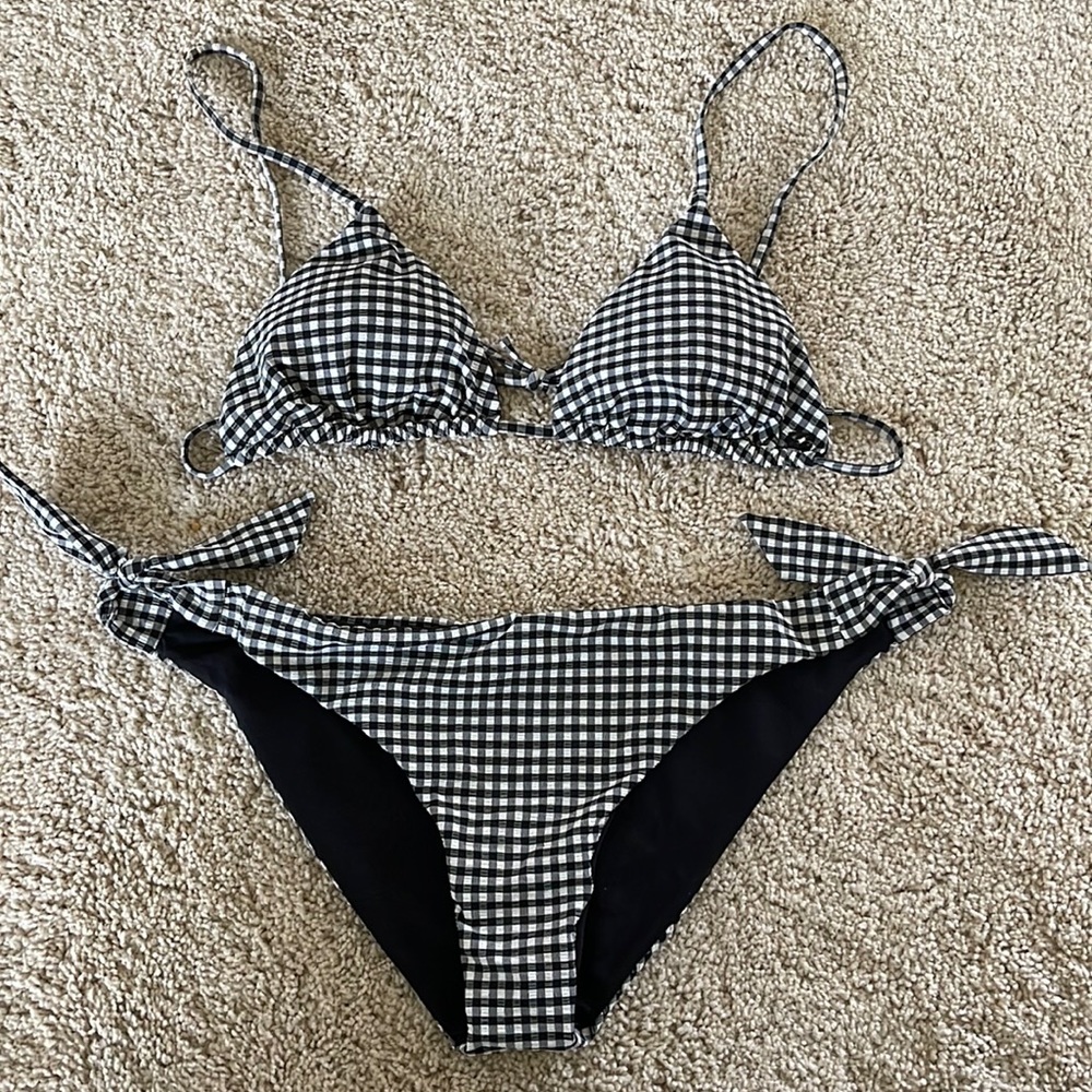 Billabong Plaid Bikini Set